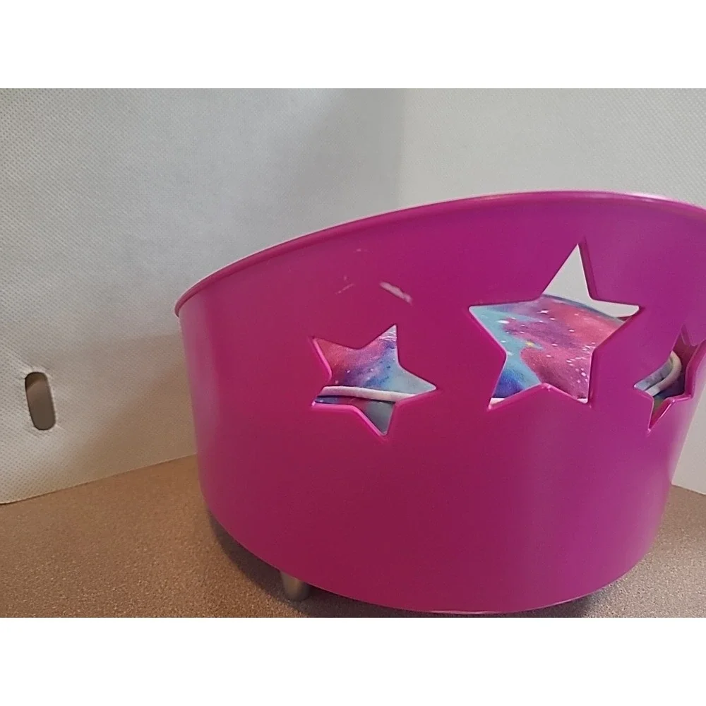 2016 American Girl Doll Brand Truly Me Galaxy Pet‎ Cat Dog Bed Pink Round Chair